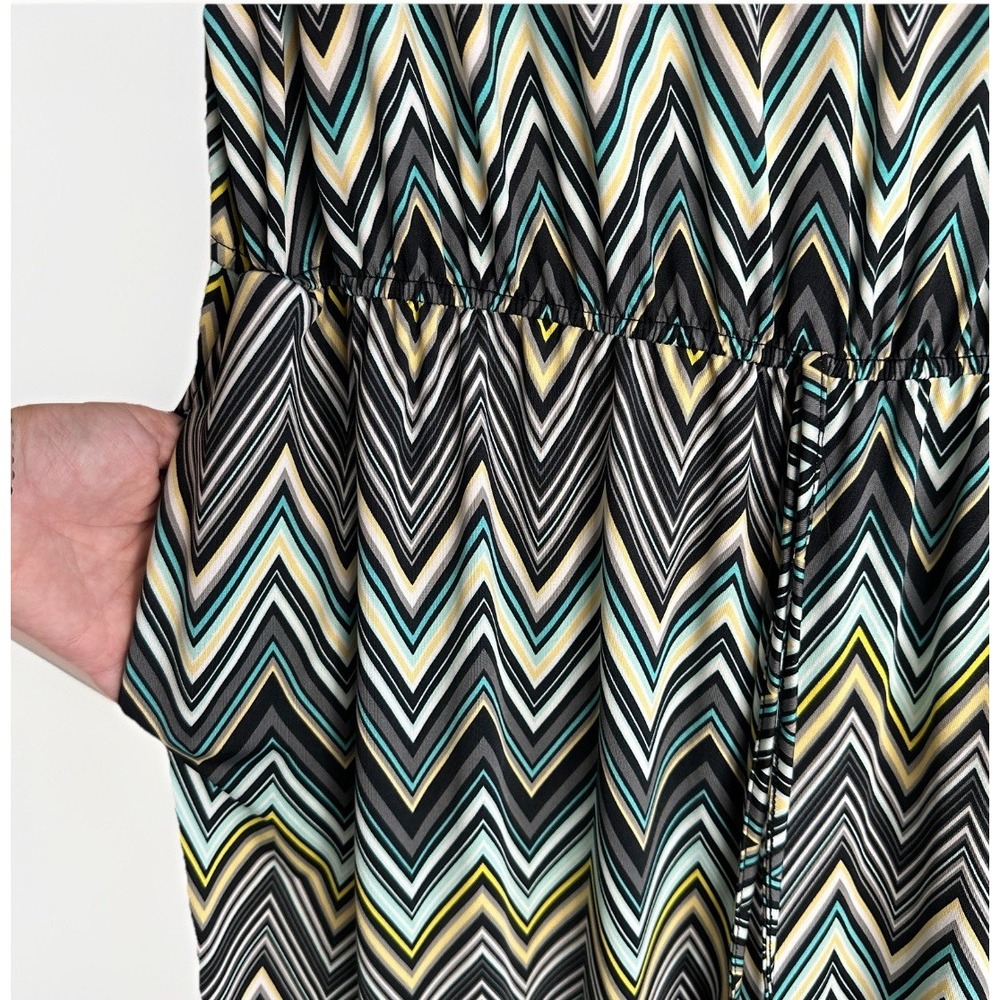 Tacera‎ Women's Jumpsuit Plus Size 2X Multicolor Retro Front Zip Sleeveless - Picture 5 of 8